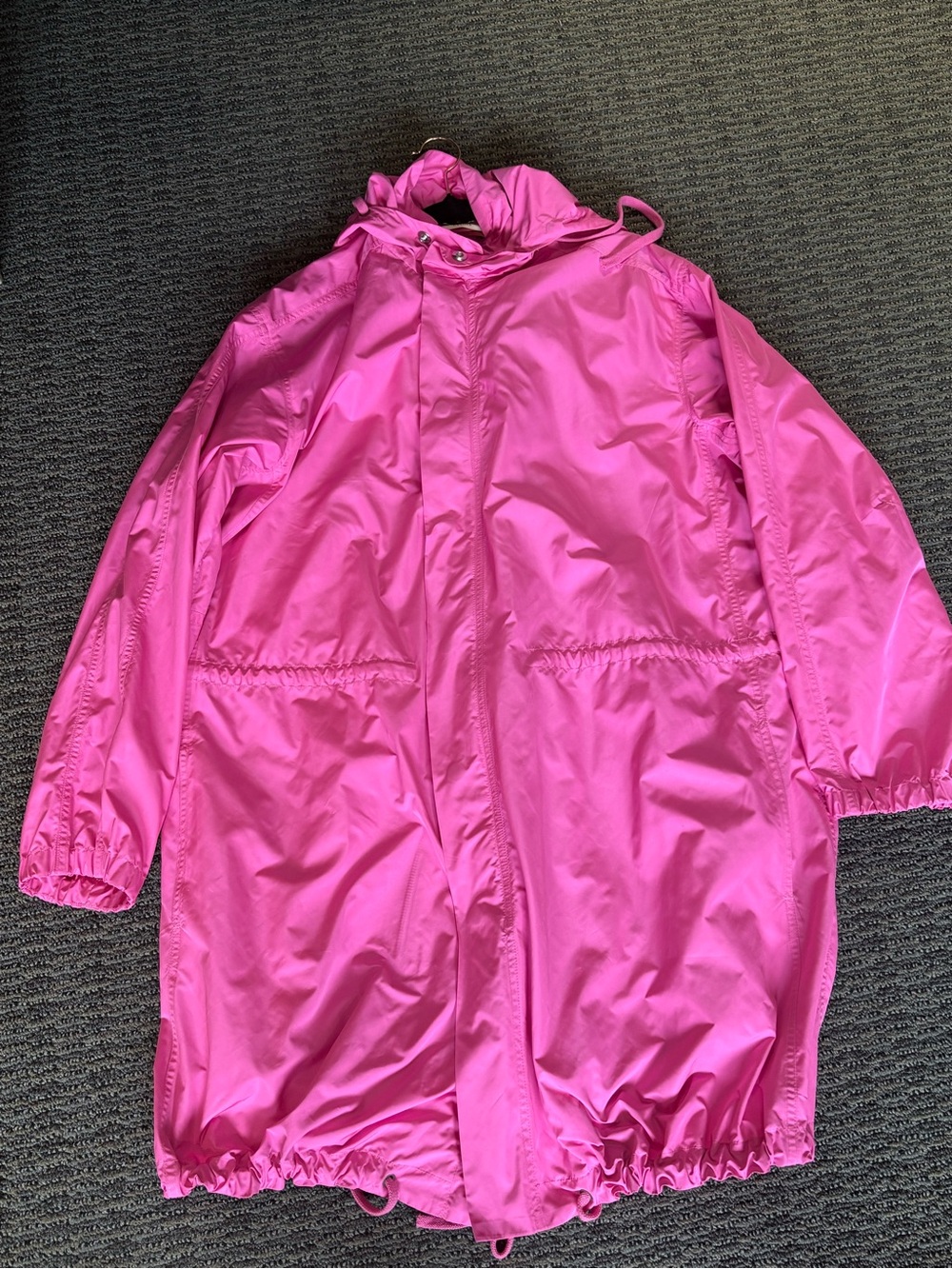 Celine Hot Pink Hooded Trench Coat